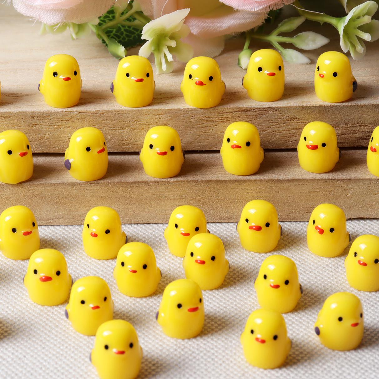 Смола Имитация Животного 3D Миниатюра Бин Курица Орнаменты Куклы