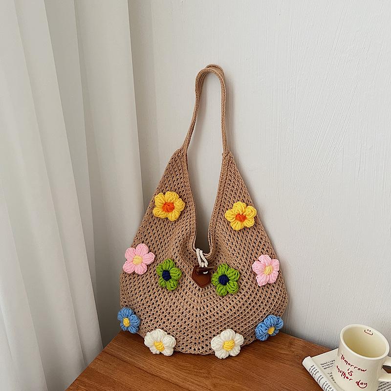 Nuova Borsa a Spalla Floreale alla Moda per Donna Stile Campagnolo Casual da Donna Grande Capacità Borsa da Viaggio Shopper