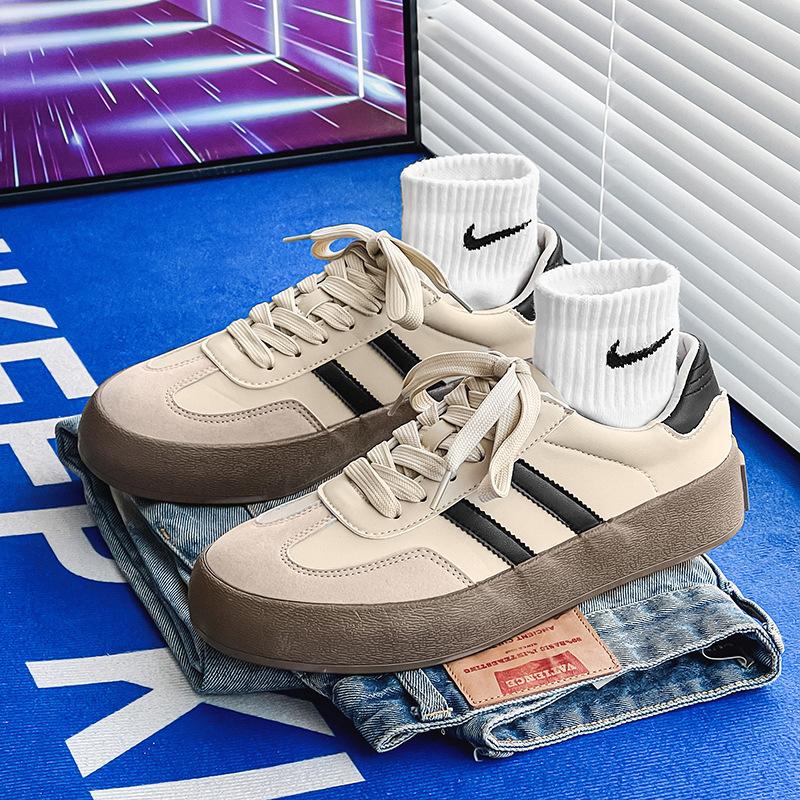 

Autumn new Hong Kong style chic retro moral training shoes popular versatile trend couple fashion board shoes student 35 (women s size) бежевый