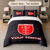 Custom Bedding Set Hull KR Pattern, Print Name Text 1 Duvet Cover Plus 2 Pillowcases Home Textile