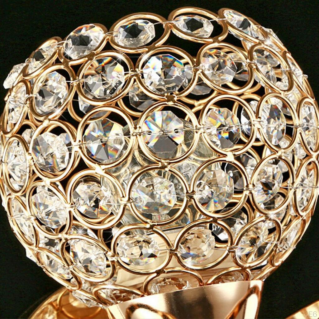 E26/E27 Wall of Crystal Lamp, Sconces Lighting Fixture with 2 Heads, Luxury European Lamp