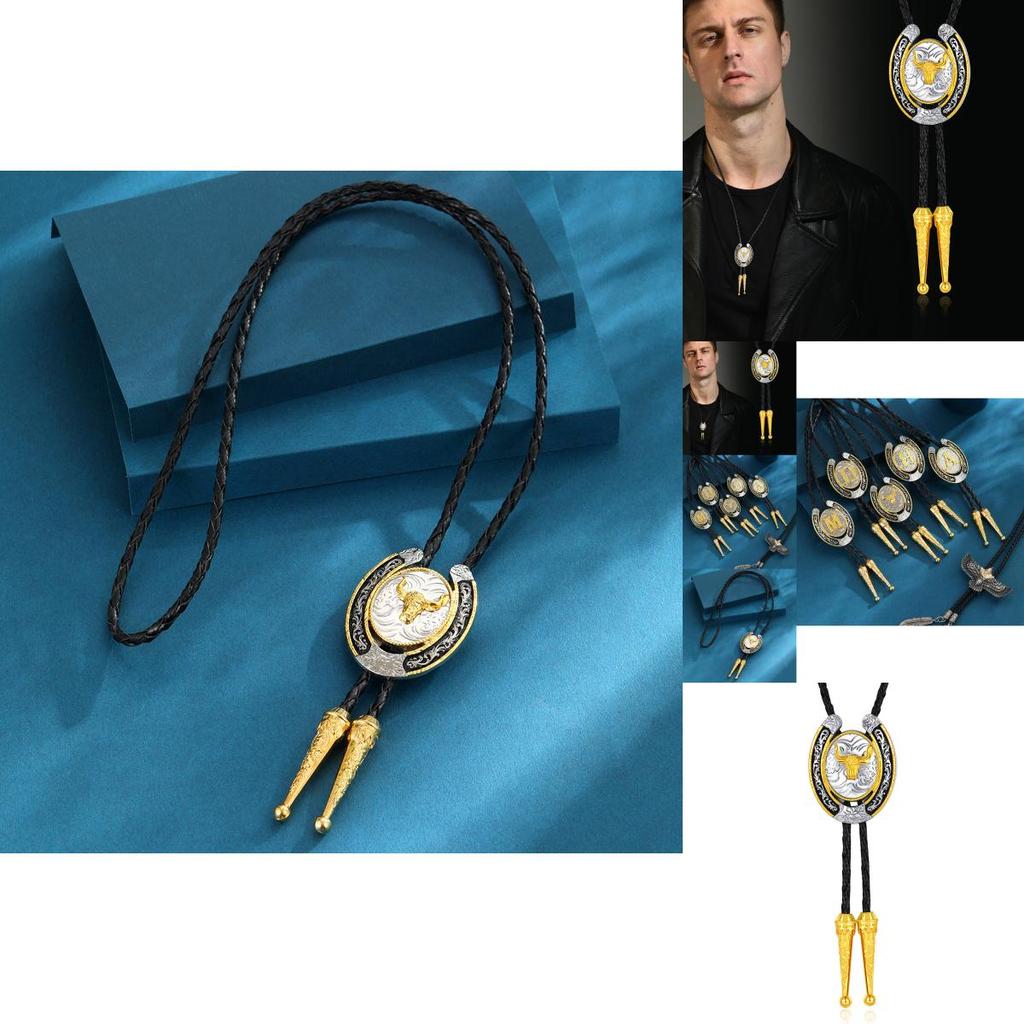 Unique Zinc Alloy Letter Pendant Necklace With Horseshoe Design For Stylish Accessories