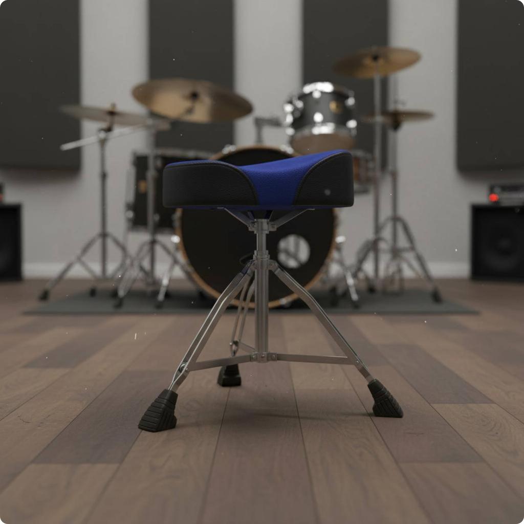 Saddle Drum Throne Tripod Base Height Adjustable Drum Throne Music Seating Heavy Duty High Load Capacity For Practice Rehearsal