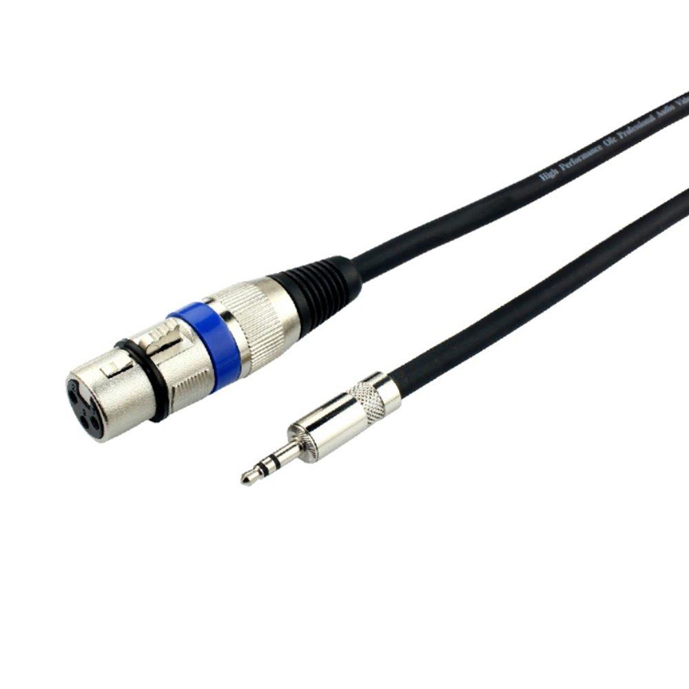 XLR Cable, Microphone Cable, Canon Conversion Cable, 3.5mm Stereo (Male) to XLR (Female) Headphone Audio Cable, XLR Connector 3-Pin Extension Cable