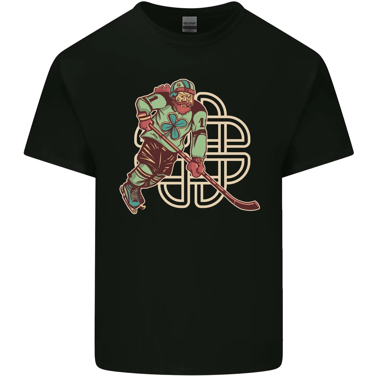 

St Patricks Day Ice Hockey Kids T-Shirt Childrens M