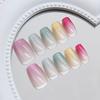 Ice through cat's eye vitality rainbow cute dopamine girlish feeling removable manicure 30 pieces
