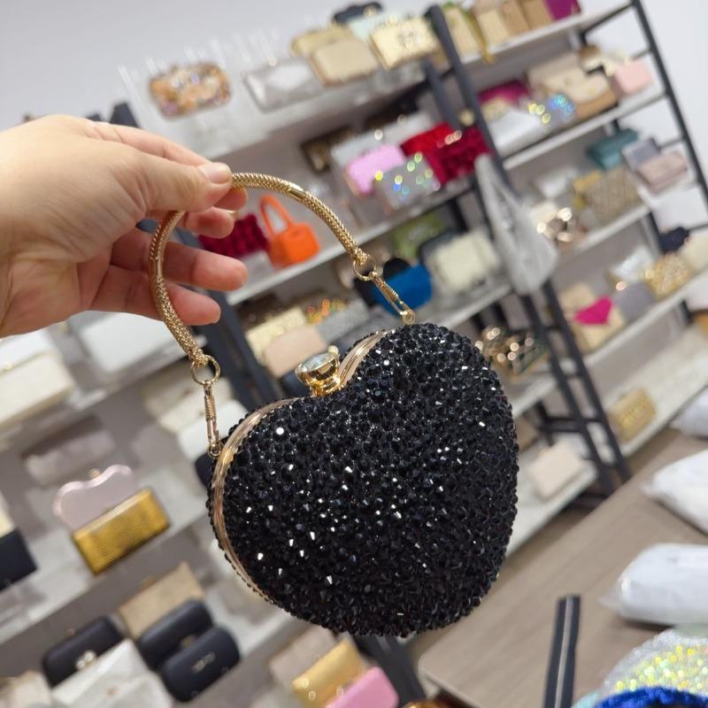 New love diamond-encrusted messenger women's bag mini acrylic bag dinner temperament shoulder portable cosmetic bag