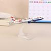 16Cm British Plum Blossom 777 Airliner Alloy Airplane Model Scale 1:400 Metal Airplane Replica Diecast Aircraft Toy For Boys