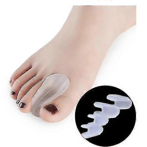 Zehentrenner für Hallux Valgus - Gel Überlappende Zehentrenner - - Spreizendes Design Silikagel Zehenstrecker, Hallux Valgus Korrektor Zur Schmerzlinderung ,verhindern Co