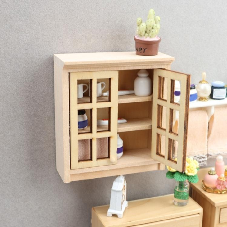 Miniature Wooden Cabinet Model For Dollhouses Accessories DIY Craft Project Bedroom Living Room Tiny House Scene Decoration