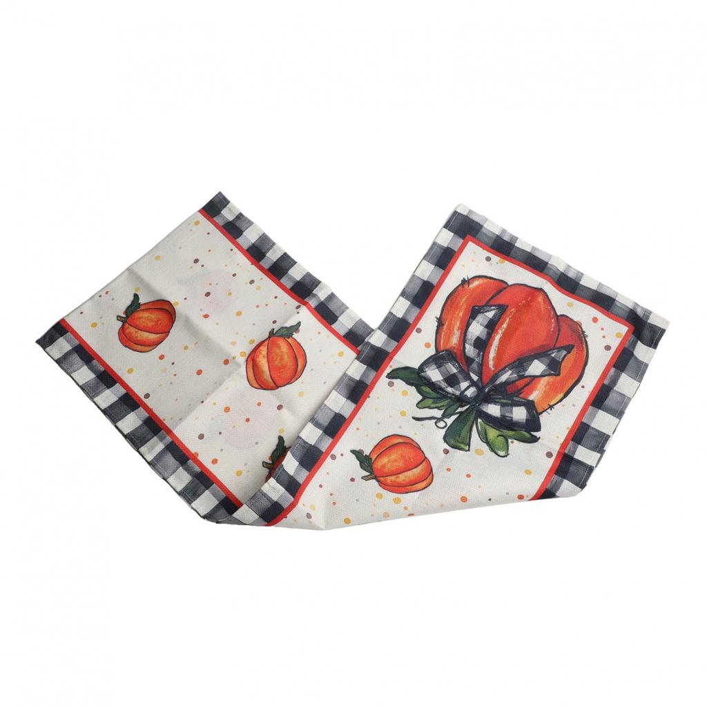 Elegant Fall Table Runner 13 X 72 Inches Maple Leaf Design Linen Material