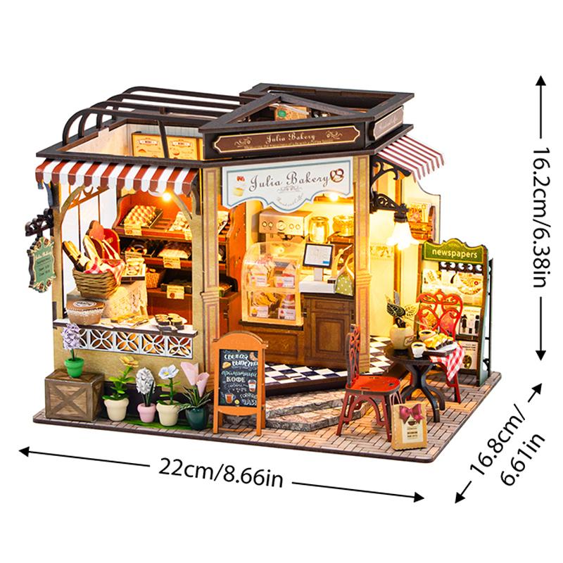 NEW DIY Wooden Mini Seaside Villa Miniature Building Kits Doll Houses With Furniture Casa Dollhouses for Friends Birthday Gifts