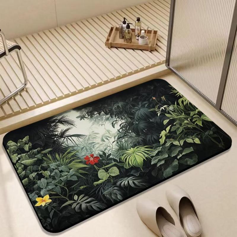 Bathroom door absorbent soft floor mat Diatom quick drying toilet non-slip toilet toilet foot mat