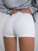 Women's High-Waisted, Butt-Lifting European & American Style Fitness Shorts (3/4 Length, Tight-Fitting, Anti-Exposure)