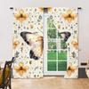 Set Of 2 Vintage Versatile Polyester Transparent Curtains Home Decoration Butterfly Floral Leaf Pee Use Bedrooms Curtain For Master Bedroom Made