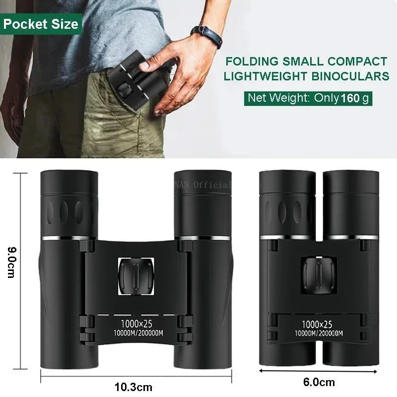 1000x25 Zoom HD Professional Powerful Binoculars Long Range Telescope Monocular Low Night Vision for Travel