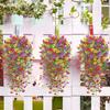 2Pcs Plastic Eucalyptus Fake Plant Decor Daisy Artificial Flowers Hanging Vines For Wedding Arch Home Garden Wall Decoration