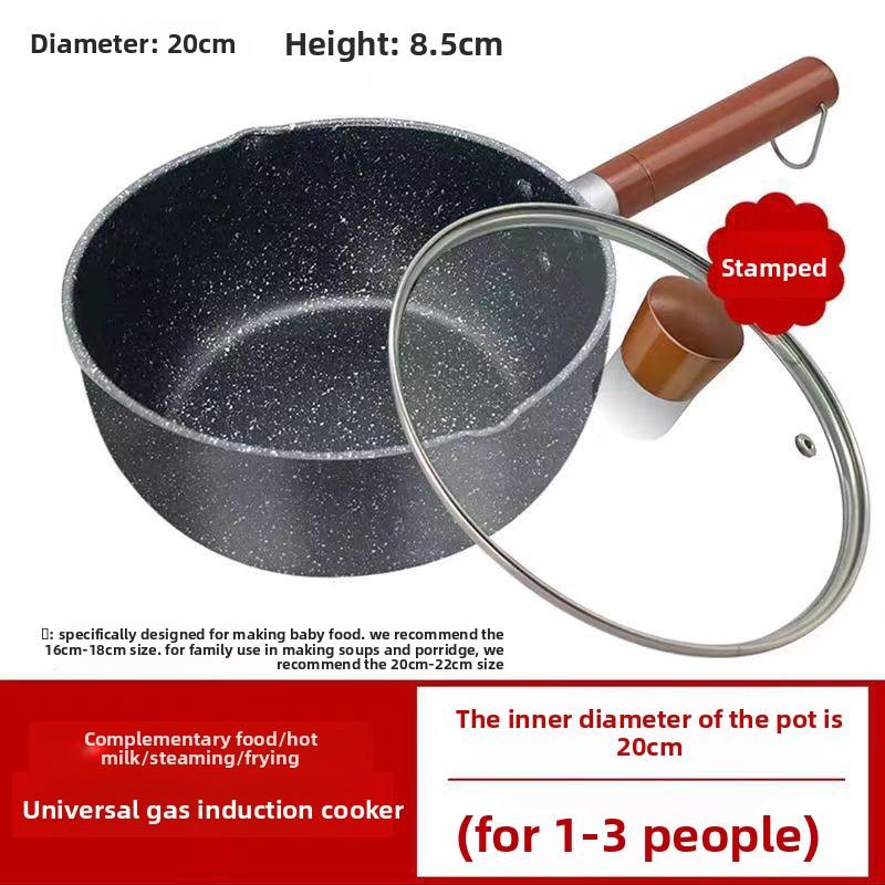 Snowpan Baby Feeding Pan Quartz Stone Rice Cooker Small Cookware for Home Use Non-stick Cooker for Electric Stove Gas Stove Universal