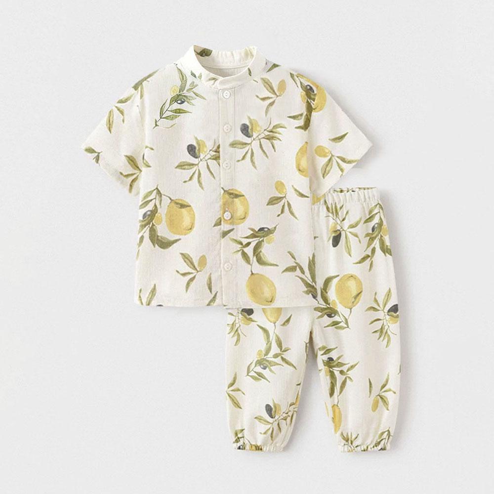 

Весенне-летний набор одежды для детей из органического хлопка Милая футболка с принтом с коротким рукавом + Штаны Детские костюмчики 6-12M 73