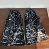 Damen Subkulturen Punk Netz-Spleißung Tie-Dye Beinwärmer Ösen PU-Riemen Kette Ausgestellte Baggy Fußabdeckungen Lange Socken
