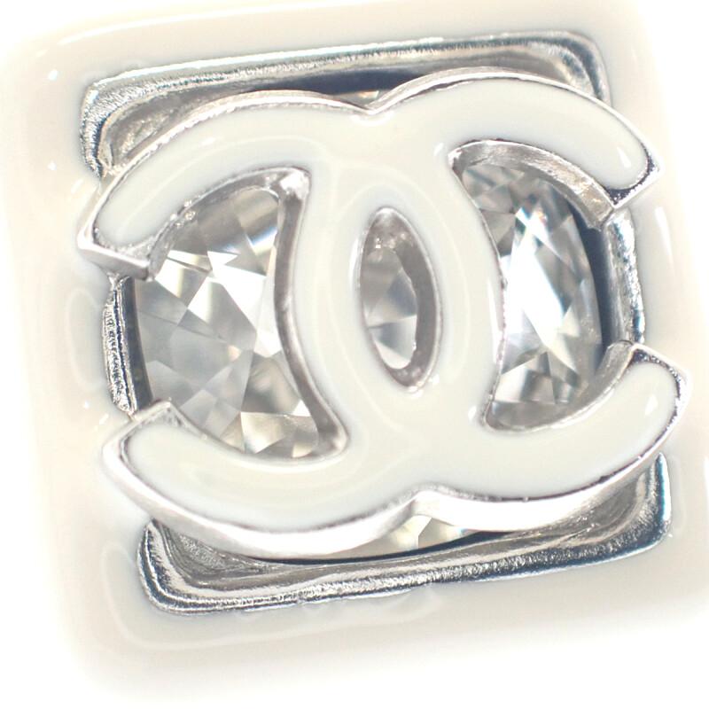 Chanel Pierce White Metal Women