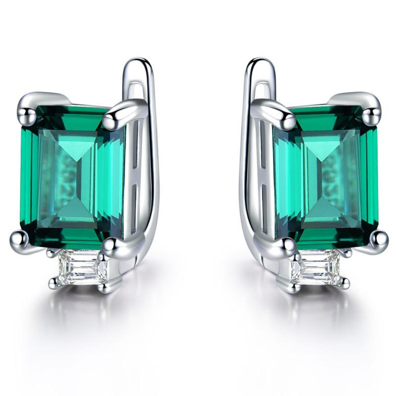 Gica Gema Jewelry S925 Sterling Silver Square Geometry STemperament Stud Earrings For Women Fine High Grade Jewelry Gift To Valentine's