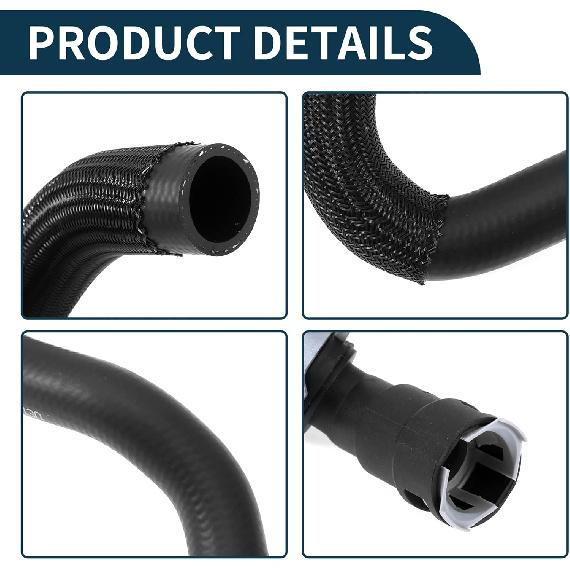 Radiator Hose Heater Hose No.DB5Z8C289C/DB538C289AA/DB5Z8C289A for Ford Explorer 3.5L 2011-2019 Black Rubber 1 Pc Coolant Pipe Good Sealing
