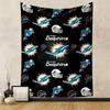 Miami Dolphins Tapestry Wall Hanging, NFL Football Logo Vintage, Wall Decor for Bedroom Living Room Dorm
