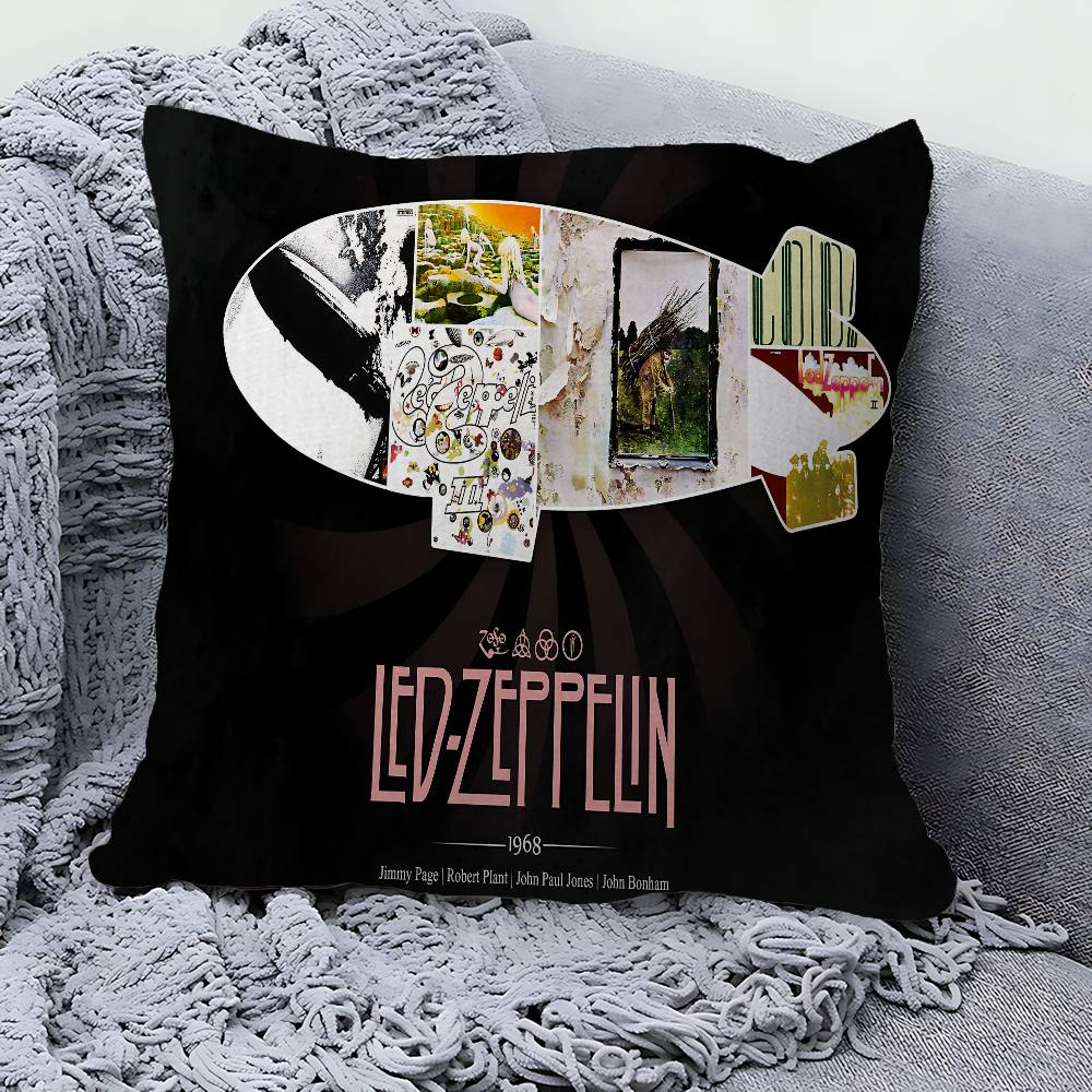 British Rock Led Band Z-Zeppelines Pillow Cushion Cover Pillowcase Living Room Sofa Home Decor Customized