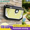 178 LED Solar Security Lights Outdoor Motion Sensor Waterproof Solar Powered Wall Lights Garden Courtyard Fence Yard