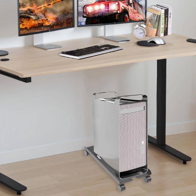 Computer Tower Stand Fits Most PC for Home Office,Mobile CPU Stand, Steel PC Tower Stand CPU Holder with Rolling Caster Wheels