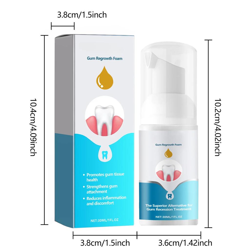 30ml Zahnfleisch-Nachwachsen Schaum Mousse Zahnpasta Aufhellend Entfernt Gelbe Verfärbungen Reinigung Mundgeruch Frischer Zahnfleisch-Reparatur-Mousse