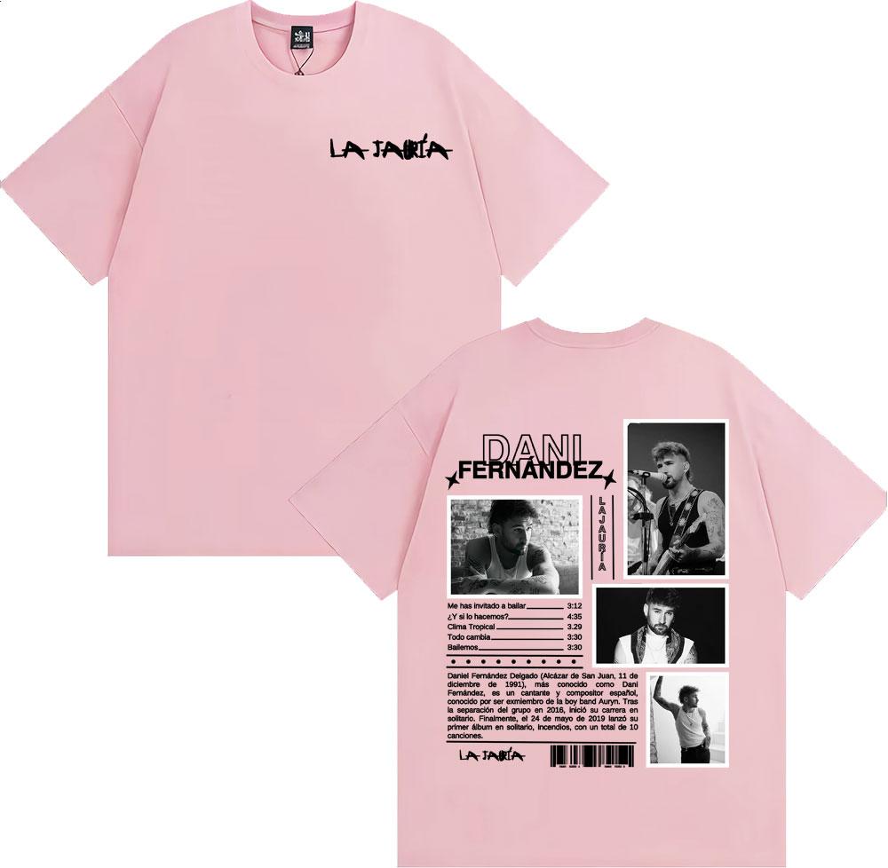 Singer Dani Fernandez La Jauria Album Tour T Shirts Unisex Women Casual Cotton Short Sleeve Tshirt Fashion Retro Oversized T Shirt