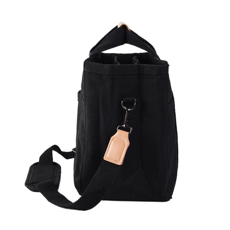 Trendy Multi-Functional Canvas Mommy Bag - Fashionable Mother & Baby Shoulder Messenger