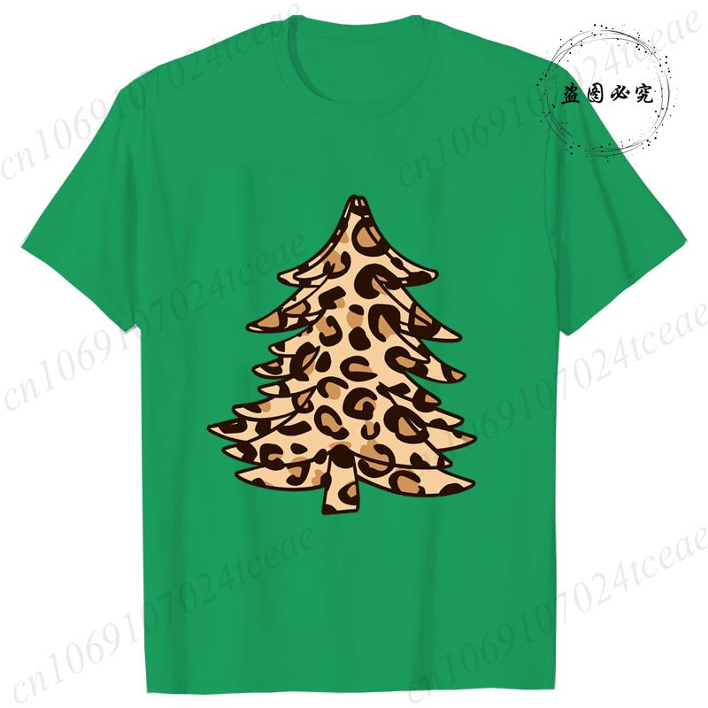 

Christmas Trees T Shirts Funny UnisexWomen Clothing Unisex Streetwear Leopard Print Christmas Tree Clothes Graphic Womens TShirt S