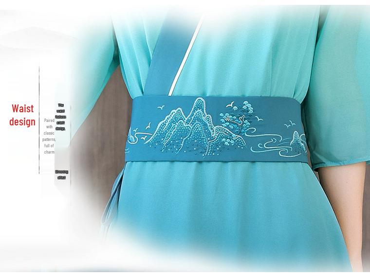 Spring/Summer Chinese Han Gradient Color Zen Tea Suit Dress - National Style Spa & Salon Attire