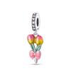 Charm Bead Charms Bead Copper Rose Daisy Violet Exquisite Flower Dangle Compatible With Bangle Bracelets Necklaces Do It Yourself Jewellery