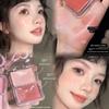 Zhang Luosi's Same Makeup Style~Water-Gloss Blush Palette with Dual Highlighters for Natural Face Brightening, 2026 New Hot Item