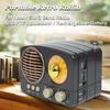 5W Music Player AM FM SW+bluetooth Speaker USB TF MP3 Radio Portable MIni Retro Radio Handheld Receiver