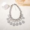 Retro trend niche creative design sense irregular geometric fringe pendant alloy women's necklace