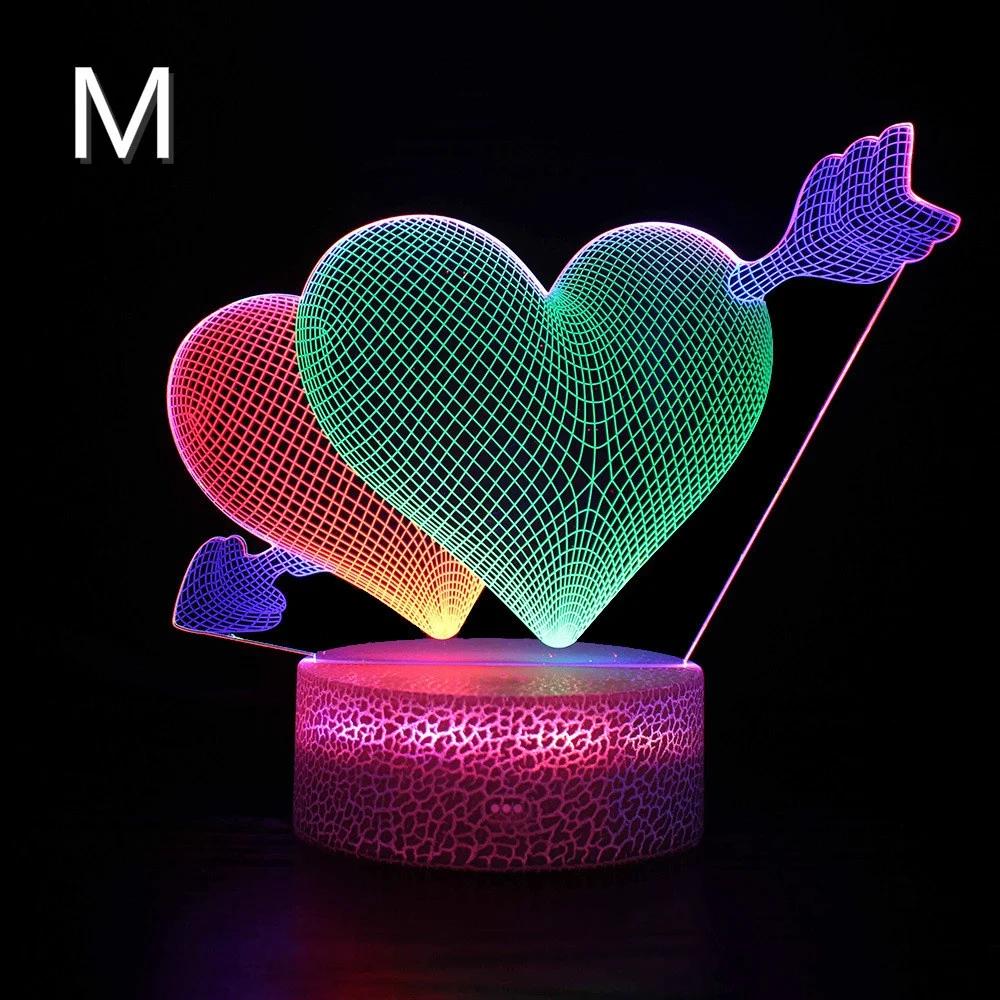 Lumină de Noapte 3D Vizuală Colorată Dinamică la Atingere Lampă Cadou Creativă Lampă de Noptieră Lampă de Masă cu LED Decorațiuni de Petrecere