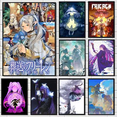 Anime Frieren Poster HD sanat yapışkan duvar su geçirmez ev oturma odası yatak odası bar estetik dekorasyon