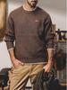 Men's American Retro Crew Neck Loose Winter Sweater - Trendy Knitwear Base Layer