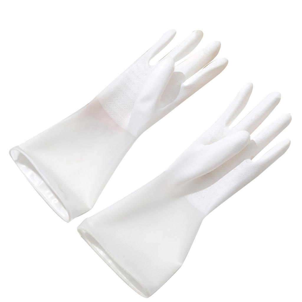 Rubber Cleaning Gloves Kitchen Washing Gloves Reusable Waterproof Skid Resistant Housework Gloves for Washing Dishes