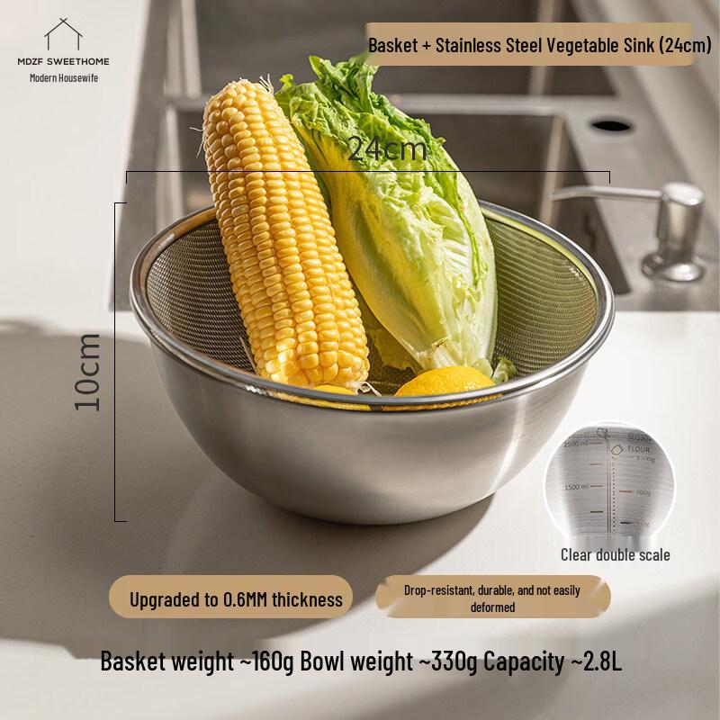 ZISIZ 304 Stainless Steel Mixing Bowl