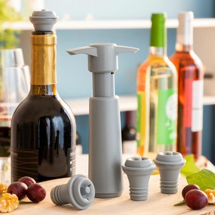 Pompe À Vide Et Bouchons À Vin Winuum InnovaGoods (4 Bouchons)