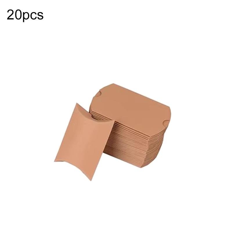 20pcs Mini Candy Box Folding Paper Pillow Type Wedding Gift Box Thank You Tag Festival Gathering Gifts Party Favors TMZ