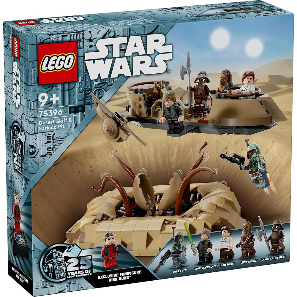 LEGO Star Wars Desert Skiff and Sarlacc Pit Building Set Toy for Kids Ages 9-11