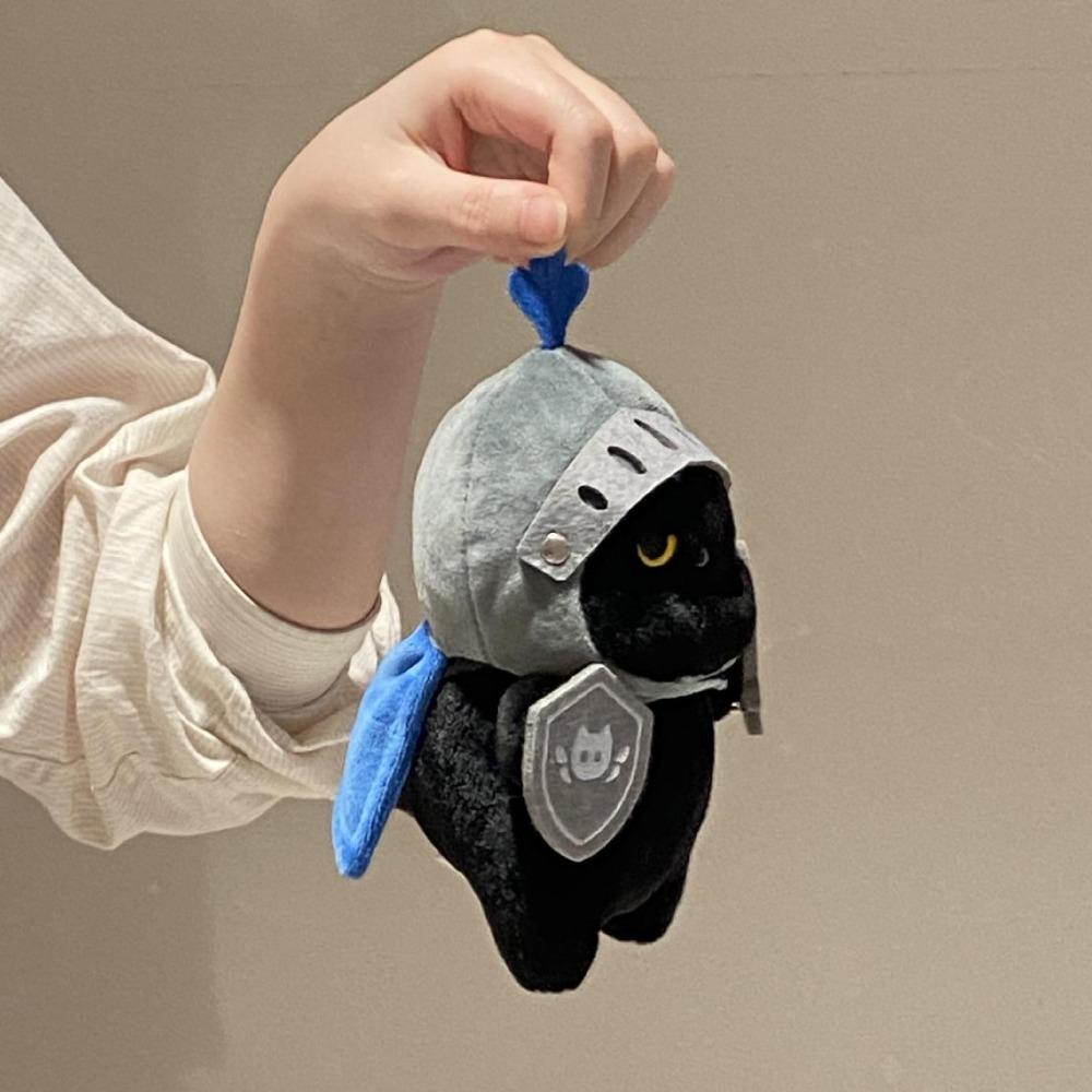 Cartoon Cat Plush Toy Silly Black Cat Stuffed Toy Knight Cat Plush Doll Christmas Gift