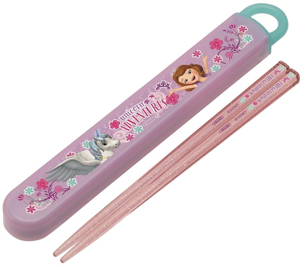 Skater Chopsticks and Chopstick Case Made In ABS2AM Children's Set, Sophia, Japan,